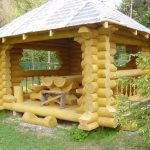 Une table de bûches pour les gazebos