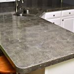 Plan de travail en béton décoratif