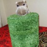 Ottoman rond en bouteilles