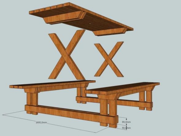 Table d'extérieur