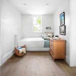 Lit d'angle blanc pour la chambre à coucher dans le style scandinave