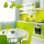 Table ronde blanche pour cuisine lumineuse