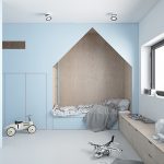 Kinderzimmer für einen Jungen im Stil des Minimalismus