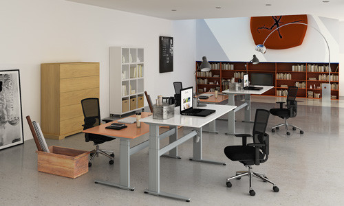 Bureau ergonomique pour travailler debout et assis