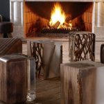 Café et table basse en verre et branches attireront beaucoup d'attention