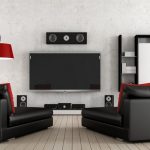 Rotes Dekor im Minimalismusstil