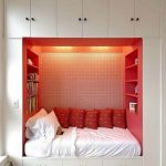 Lit, armoire intégrée