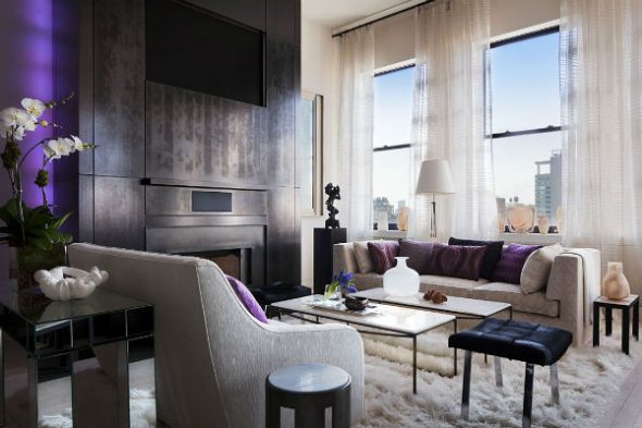 Loft glamour dans le salon