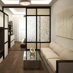 Le design de la chambre-salon en une couleur