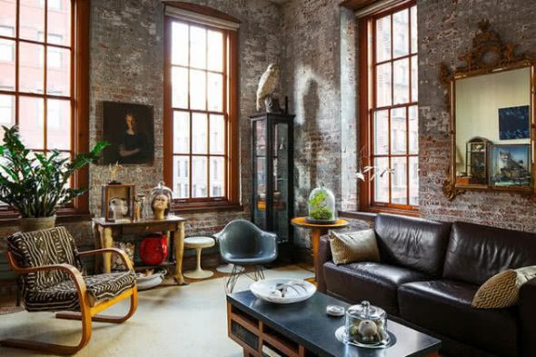 Loft de style originalité dans le design de la pièce
