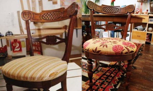Chaise rétrécie