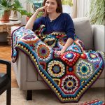 Crochet au crochet de motifs ronds multicolores