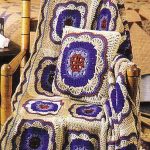 Plaid avec un oreiller pour une chaise dans un motif floral