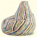 Sac pouf rayé