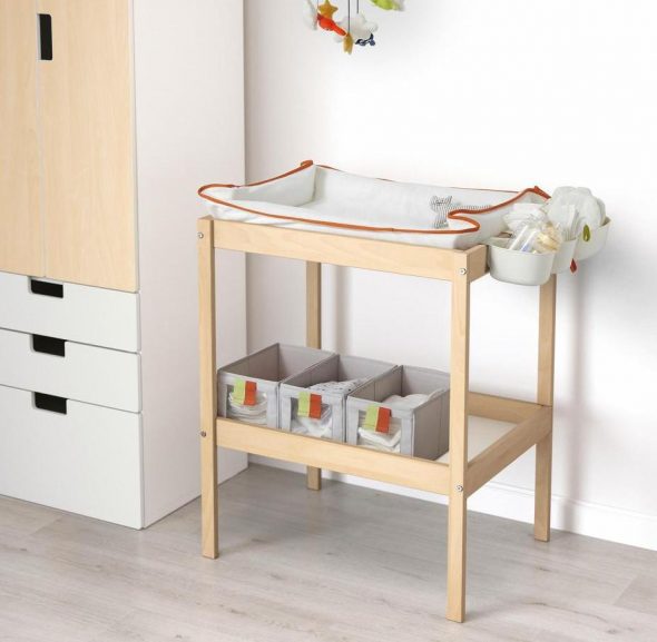 Le design de la table à langer