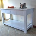 Table de cuisine blanche simple faites-le vous-même