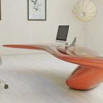 Forme profilée élégante pour une table d'ordinateur portable