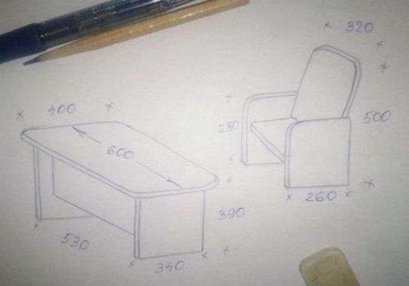 Layout de mesa pequena
