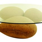 Table en pierre avec pieds en pierre