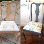 Chaise avec dossier et siège rembourré avant et après la mise à niveau.