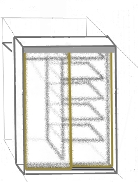 Insérer la porte dans les guides