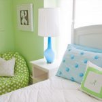 Sac pouf vert à l'intérieur