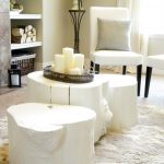 Table basse de la souche sans jambes