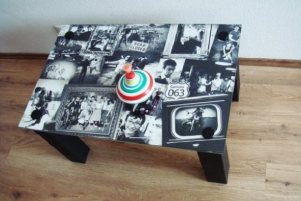 Table avec photo