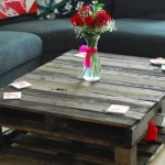 Table basse dans le salon de la palette