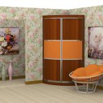 Armoire d'angle dans le hall