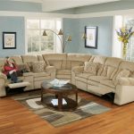 Canapé transformable beige dans le salon