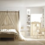 Design de chambre blanche avec auvent classique
