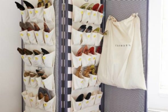 Boîte à chaussures en tissu