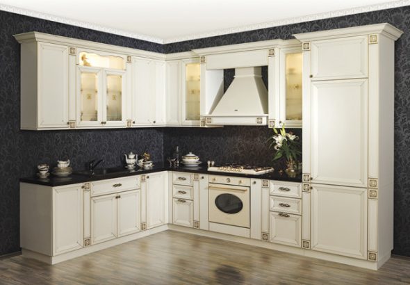 Cuisine Cuisine élégante avec façades en bouleau massif