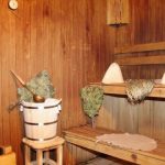 Meubles pour le bain d'un arbre à la datcha