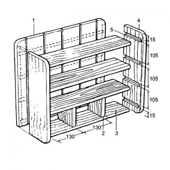 Étagère en bois