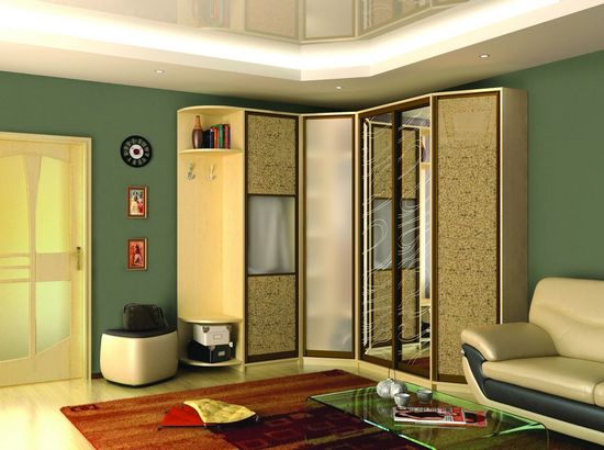 Armoire de coin lumineux