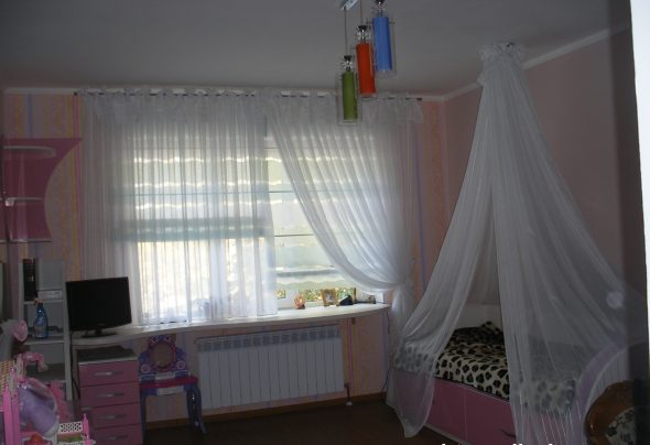 Auvent en tulle et organza
