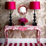 Table console de fleurs