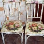 Sedie decoupage in stile provenzale