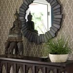 Console en bois avec des arches