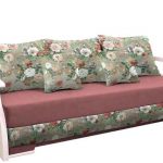 Canapé-lit en tissu jacquard