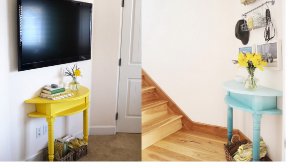 Deux consoles d'une table