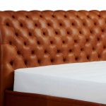 Tête de lit douce courbe brune