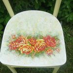 Bellissimo design della sedia decoupage