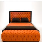 Lit de transport en brun orange