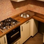 Encimera de cocina de madera de nogal