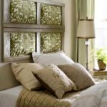 Tête de lit vert tendre de rectangles séparés