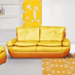 Petit canapé pliant jaune