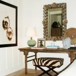 Coiffeuse et miroir dans les tons marron